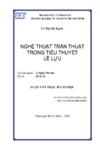 Nghệ thuật trần thuật trong tiểu thuyết lê lựu