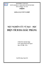 Một nghiên cứu về dạy – học diện tích đa giác phẳng