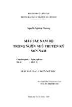 Màu sắc nam bộ trong ngôn ngữ truyện ký sơn nam