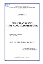 Du lịch an giang tiềm năng và định hướng