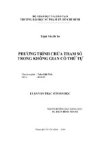 Phương trình chứa tham số trong không gian có thứ tự