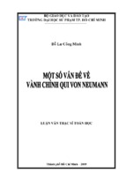 Một số vấn đề về vành chính qui