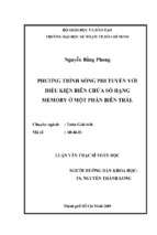 Phương trình sóng phi tuyến với điều kiện biên chứa số hạng memory ở một phần biên trái.