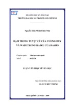 đạm trong tuyệt cú của vương duy và wabi trong haiku của basho