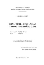 Hồn – tình – hình   nhạc trong thơ hoàng cầm