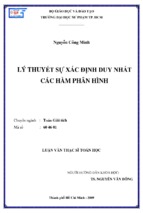 Lý thuyết sự xác định duy nhất các hàm phân hình