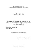 Nghiên cứu xử lý nước thải đô thị từ cống xả nguyễn biểu, quận 5, tp.hcm trên mô hình aeroten