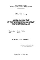 ảnh hưởng của văn học xô viết đối với việc xây dựng hình tượng “con người mới” trong văn xuôi việt nam 1945 – 1975