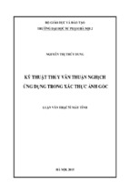 Kỹ thuật thủy vân thuận nghịch ứng dụng trong xác thực ảnh gốc