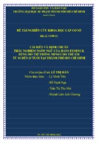 Cải biên và định chuẩn trắc nghiệm ngôn ngữ của hans eysenck dùng đo trí thông minh cho trẻ em từ 10 đến 15 tuổi tại thành phố hồ chí minh