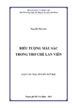 Biểu tượng màu sắc trong thơ chế lan viên