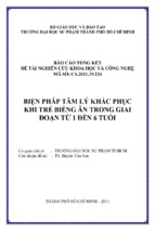 Biện pháp tâm lý khắc phục khi trẻ biếng ăn trong giai đoạn từ 1 đến 6 tuổi