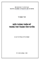 Biểu tượng thẩm mỹ trong thơ thanh tâm tuyền