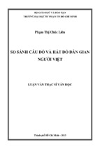 So sánh câu đố và hát đố dân gian người việt