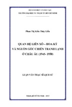 Quan hệ liên xô – hoa kỳ và nguồn gốc chiến tranh lạnh ở châu âu (1945  1950)