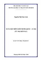 Xung đột biên giới trung quốc   ấn độ (từ 1962 đến nay)