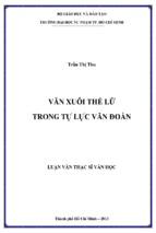 Văn xuôi thế lữ trong tự lực văn đoàn