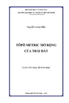 Tôpô metric mở rộng của trái đất