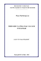 Thein sein và công cuộc cải cách ở myanmar