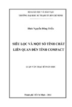 Siêu lọc và một số tính chất liên quan đến tính compact