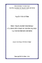 Thực trạng hành vi đánh bạc của sinh viên ở một số trường đại học tại thành phố hồ chí minh