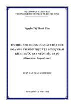 Tìm hiểu ảnh hưởng của các chất điều hòa sinh trưởng thực vật đến sự giảm kích thước hạt nhãn tiêu da bò (dimocarpus longan lour.)