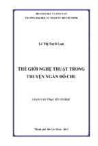 Thế giới nghệ thuật trong truyện ngắn đỗ chu