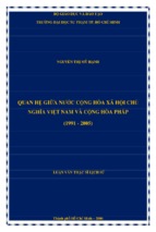 Quan hệ giữa nước cộng hòa xã hội chủ nghĩa việt nam và cộng hòa pháp (1991   2005)