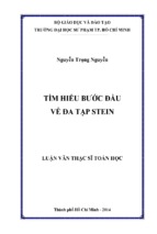 Tìm hiểu bước đầu về đa tạp stein