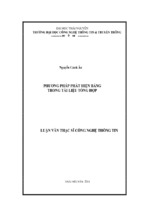 Phương pháp phát hiện bảng trong tài liệu tổng hợp