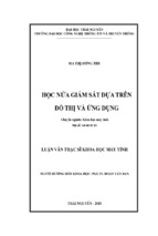 Học nửa giám sát dựa trên đồ thị và ứng dụng