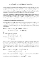 Luyện tập về phương trình hàm ôn thi học sinh giỏi toán