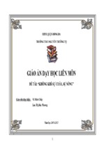 Giáo án tích hợp liên môn hóa 8  bài không khí sự cháy, sự sống