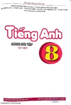 Sách bài tập tiếng anh lớp 8 thí điểm (tập 1)