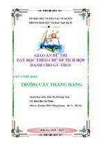 Giáo án tích hợp liên môn hình học 6 trồng cây thẳng hàng