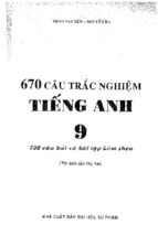 Ebook 670 câu trắc nghiệm tiếng anh 9 730 câu hỏi và bài tập kèm theo