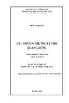 đặc điểm nghệ thuật thơ quang dũng (lv01862)