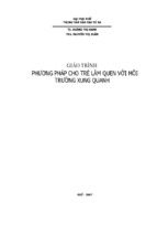 Giáo trình phương pháp cho trẻ làm quen với môi trường xung quanh phần 1   đh huế