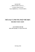 Giáo trình thể loại và phương pháp thể hiện bài hát mẫu giáo phần 1   lê hồng lĩnh