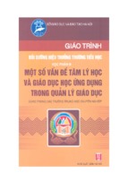 Giáo trình bồi dưỡng hiệu trưởng trường tiểu học   học phần 3   ths. mai quang tâm (chủ biên)