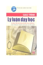 Giáo trình lý luận dạy học   nxb hà nội