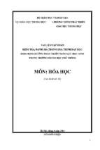 Tài liệu tập huấn kiểm tra, đánh giá trong quá trình dạy học theo định hướng phát triển năng lực học sinh trong trường thpt môn hóa học