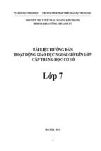 Tài liệu hướng dẫn hoạt động giáo dục ngoài giờ lên lớp cấp trung học cơ sở   lớp 7