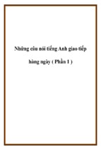 Những câu nói tiếng anh giao tiếp hàng ngày (phần 1)