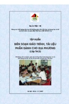 Tài liệu tập huấn biên soạn giáo trình, tài liệu phần dành cho địa phương (thcs)