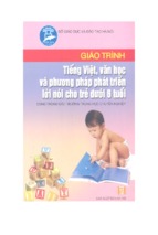 Giáo trình tiếng việt, văn học và phương pháp phát triển cho trẻ dưới 6 tuổi phần 1   nxb hà nội