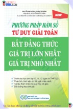 Chứng minh bất đẳng thức bằng phương pháp hàm số