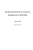 đa thức tâm trên đại số các ma trận và ứng dụng trên các đại số khác