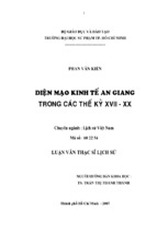 Diện mạo kinh tế an giang trong các thế kỷ xvii xx