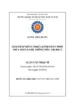 Giải pháp hoàn thiện kênh phân phối thủy hải sản hệ thống siêu thị big c